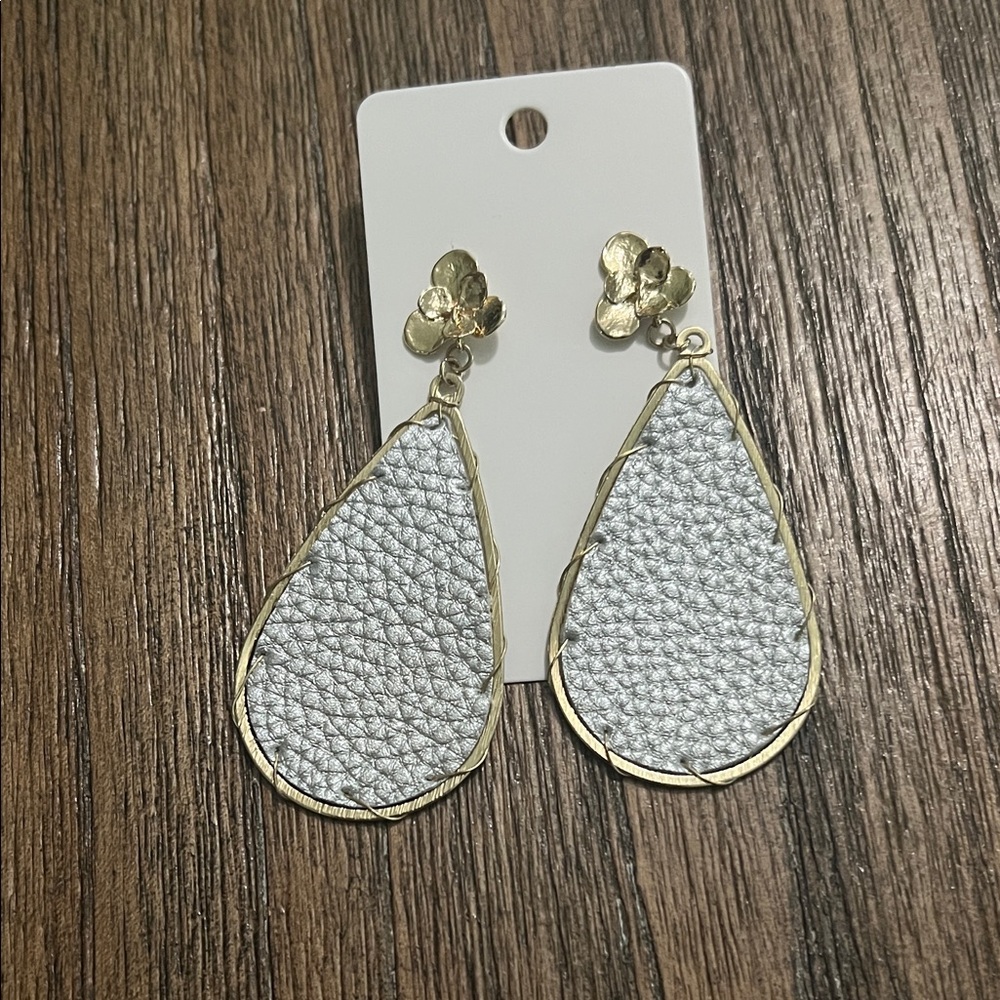 Elegant Gold and Silver Teardrop Earrings